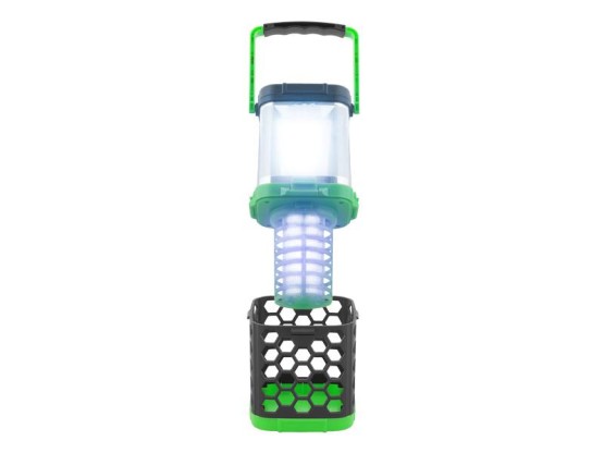 LTC Lampa kempingowa LED + lampa owadobójcza UV, 3 x AA, zielona.