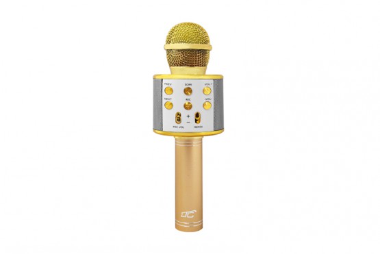 Mikrofon bluetooth LTC z wbudowanym głośnikiem, ZŁOTY.