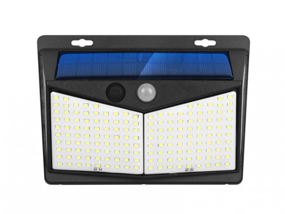 Lampa ścienna solarna LTC, ABS, 208*SMD LED, 5.5V 130MA, czujnik ruchu o zmierzchu, wodoodporna.