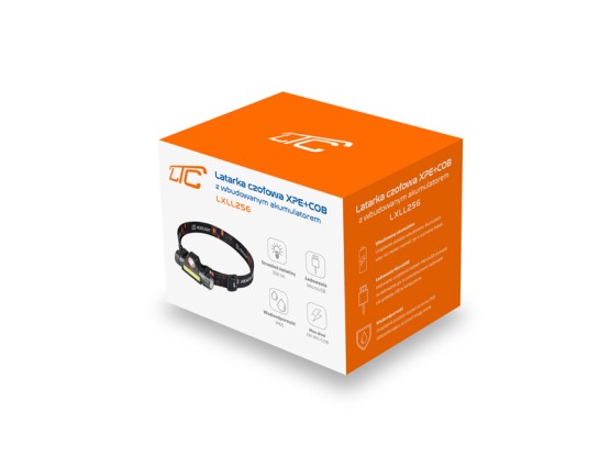 Latarka czołowa LTC 1-LED LED XPE+COB 350lm 3W, aku.1200mAh, IP65 (3)