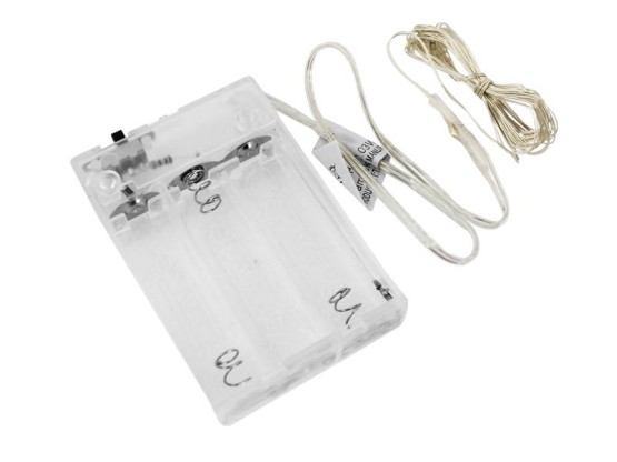 Lampki choinkowe na baterie 50LED drut, SMD, ciepłe białe. (2)