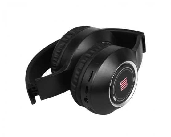 Słuchawki bluetooth z podświetleniem RGB UID-15,AUX ,akumulator 300mA,czarne