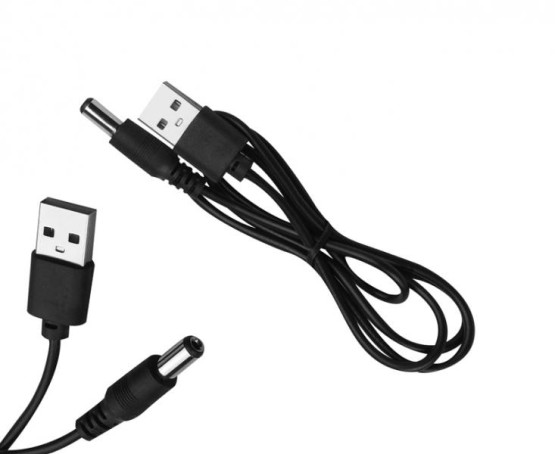 Kabel USB A-wtyk DC 2.5/5.5 długość 0,7m