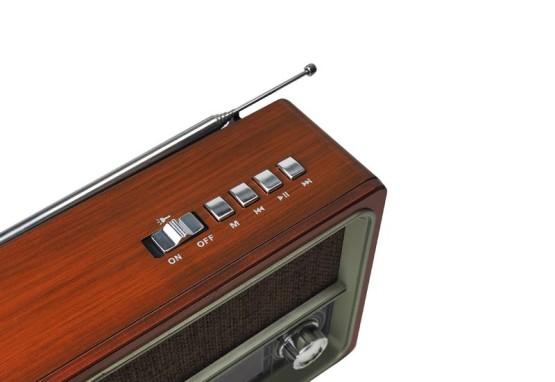 Radio przenośne z solarem NETTA Retro,  LTC 103UBT FM/AM/SW USB Bluetooth