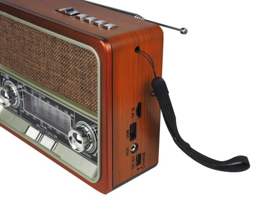 Radio przenośne z solarem NETTA Retro,  LTC 103UBT FM/AM/SW USB Bluetooth