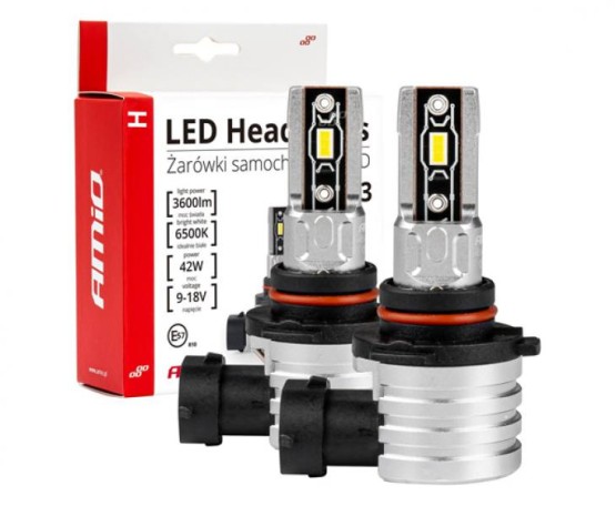 Żarówki sam. LED/Headlights H-series mimi max 42W HB3 kpl.2szt (1)