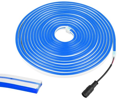 Sznur diodowy LED NEON FLEX jednostronny 2835, 12 V, 5 m, niebieski.