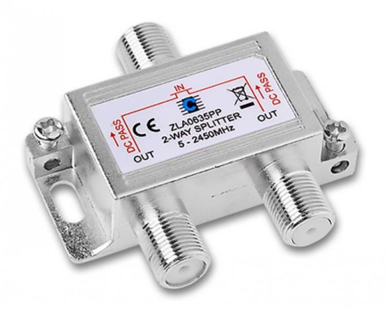 Splitter antenowy HQ 2WAY 5-2400MHz POWER PASS