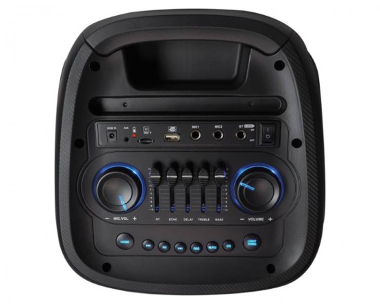 Głośnik bluetooth LTC RGB 2x8`` 400W, 2 mikrofony i pilot  USB/SD/AUX/FM 7200mAh (2)