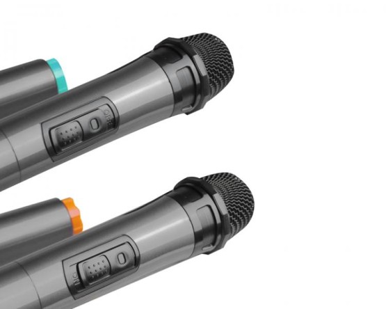 Głośnik bluetooth LTC RGB 2x8`` 400W, 2 mikrofony i pilot  USB/SD/AUX/FM 7200mAh (3)