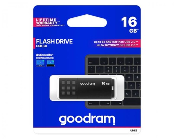 Pendrive GOODRAM 16GB UMM3 BLACK USB 3.0.