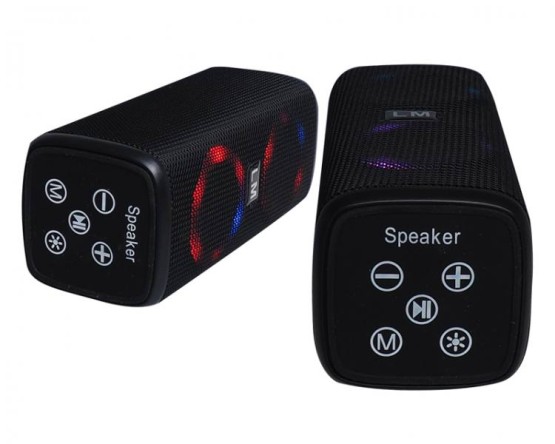 Głośnik Bluetooth Mini LM-882 z podświetleniem RGB ,akumulator,USB,SD czarny