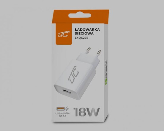 LTC Ładowarka sieciowa QC 3.0 USB 3A  biała