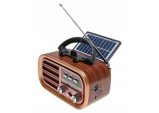 Radio przenośne RX-BT638 z panelam solarnym, FM, Bluetooth, USB, SD akumulator 18650 (2)