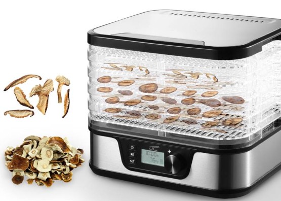 Suszarka do grzybów, warzyw, owoców, mięsa LTC metalowa 5 tacek z wyświetlaczem 380W (1)