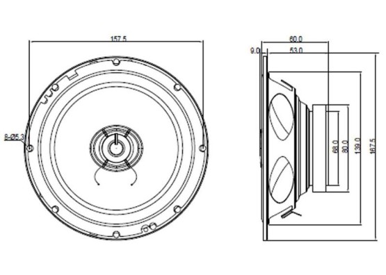 GŁOŚNIKI SAM.BLAUPUNKT ICx 662 165mm 2DR 250/35W +MASKOWNICE