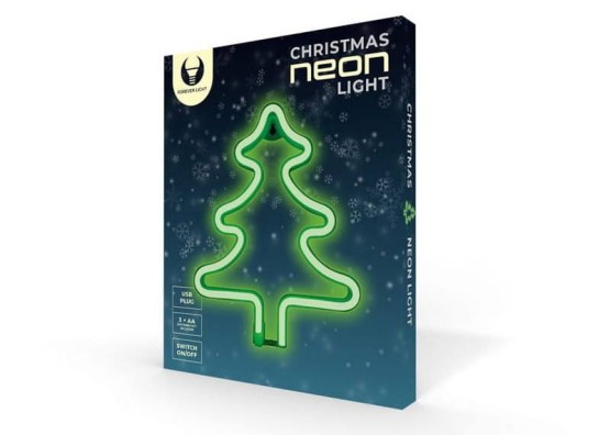 OZDOBA ŚWIĄTECZNA CHOINKA ZIELONA  NeonLED USB PLUG 3xAA NEW