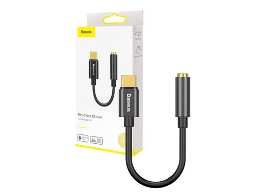 BASEUS ADAPTER L54 USB-C/GN.JACK 3,5mm CZARNY