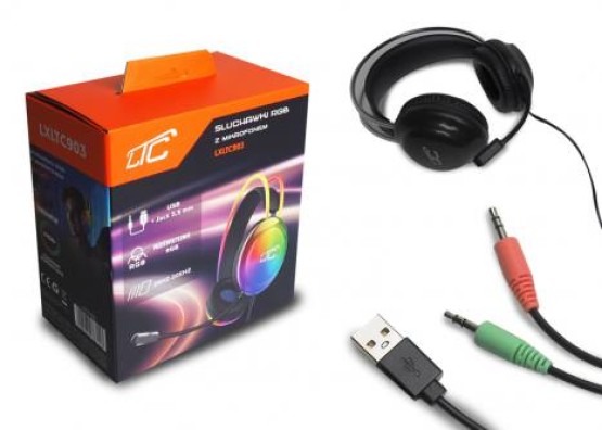 Słuchawki gamingowe RGB z mikrofonem LTC (2)