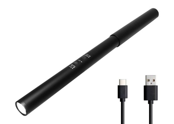 Lampka SVENSSON Light 2w1 biurkowa/latarka (odpinana) 8W, USB-C czarna, model Amsterdam