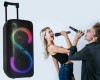 mini: Głośnik bluetooth LTC RGB 2x8`` 400W, 2 mikrofony i pilot  USB/SD/AUX/FM 7200mAh (5)