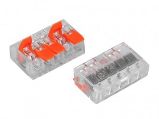 Obrazek dla: Szybkozłączka elektryczna 5P 0,54mm 32A/250V transparentna op.10szt.