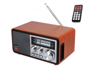 Obrazek dla: Radio przenośne RETRO MK623 bluetooth,USB, TF,AUX ,wbudowany akumulator ,srebrne
