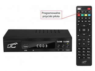 Tuner DVBT2  LTC TV naziemnej DVB401  z pilotem programowalnym H.265