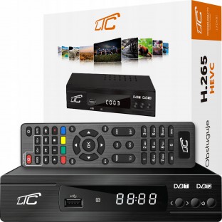 Tuner DVBT2  LTC TV naziemnej DVB401  z pilotem programowalnym H.265.