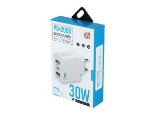 Ładowarka samochodowa WK009 USB+USBC PD 15W 3.1A , 1224V, szara.