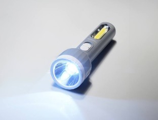 Obrazek dla: Latarka ręczna TS1856 1LED 3W+1LED COB 2W z akumulatorem 1200mAh,szara.