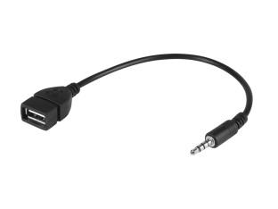 Adapter AUX Jack 3.5mm USB czarny