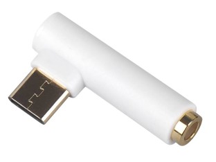 Adapter wtyk USB type C  gniazdo jack 3,5 białe