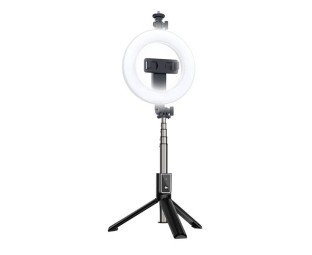 XO selfie stick Bluetooth tripod SS12 czarny 95cm z lampą LED