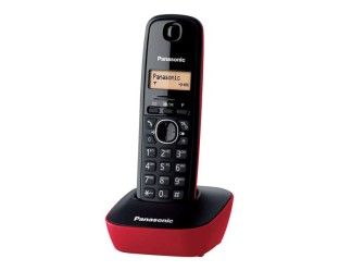 Telefon bezprzewodowy Panasonic KXTG 1611 czarnoczerwony