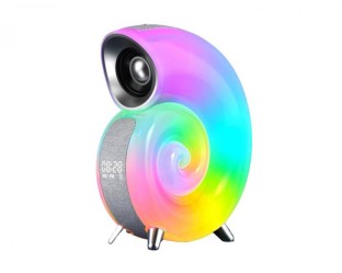 Lampa LED RGB z wyświetlaczem LCD, głośnik Bluetooth, USB,TF,USBC ,zegar,akumlator