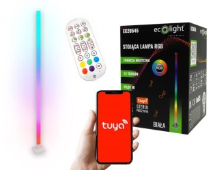 Obrazek dla: Stojąca Lampa RGB muzyczna TUYA) BIAŁA  EC20545 NEW