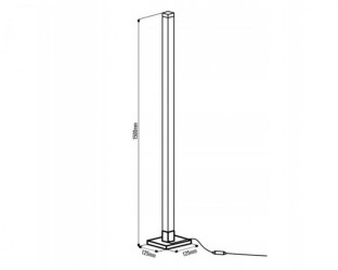 Obrazek 2 dla: Stojąca Lampa RGB muzyczna TUYA) BIAŁA  EC20545 NEW