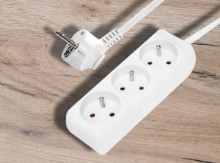 Obrazek dla: Przedłużacz elektryczny 3x1mm 3 gniaz. 5m 10A biały HQ