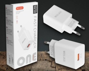 Obrazek dla: Ładowarka sieciowa z gniazdem USB, WK017,Fast Charge 5V 2.1A