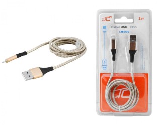 Obrazek 2 dla: Kabel USB  IPHONE 8pin, 1m, złoty.