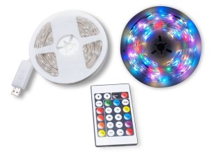 Obrazek 2 dla: MAGICZNE LAMPKI 1MLN KOLORÓW 200LED RGB, 10m USB DC5V IP65 STEROWANE APL.+PILOT