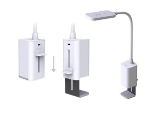 Lampka biurkowa LED 6W PURE FLB10 KIRSTEN biały z klipsem Forever Light