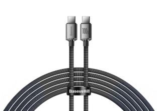 Obrazek dla: Baseus kabel Crystal Shine USBC USBC 2m 100W czarny